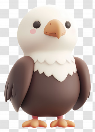 Bald Eagle - Adorable Cartoon Eagle Transparent PNG