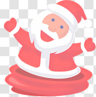 Santa Claus - Cheerful Santa Claus Cartoon For Christmas Transparent PNG