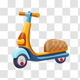 Kick Scooter
 - Colorful Cartoon Scooter With Handlebar Transparent PNG