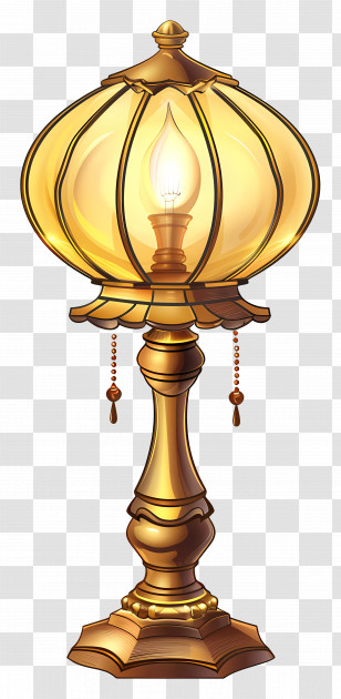 Lamp - Vintage Lamp With Light Bulb Transparent PNG