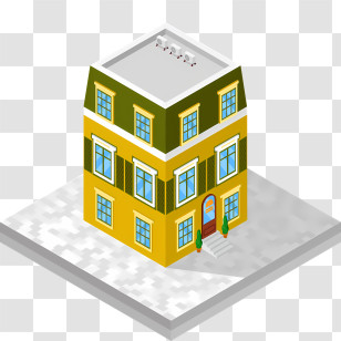 Icon - Cute Yellow House Transparent PNG