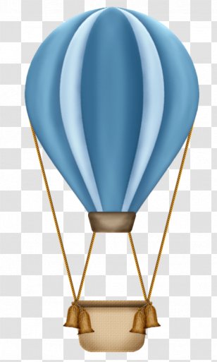 Clip Art Hot Air Balloon Openclipart Image - Blue Transparent PNG