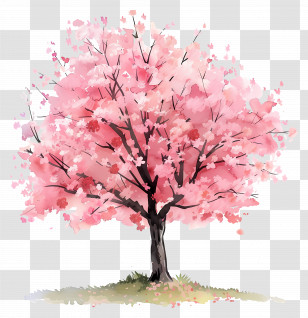 Cherry Blossom Tree - Beautiful Cherry Blossom Tree In Full Bloom Transparent PNG