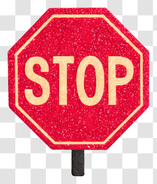 Stop Sign - Red Stop Sign Illustration Transparent PNG