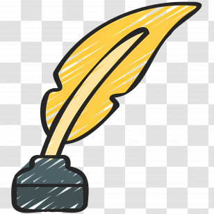 Feather Ink - Vintage Quill And Ink For Writing Transparent PNG