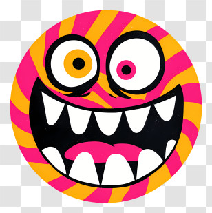 Freaky Emoji - Crazy Face Illustration Transparent PNG