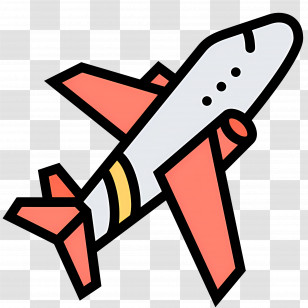 Aeroplane - Cartoon Airplane For Travel Concept Transparent PNG