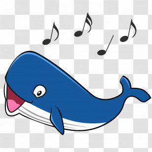 Whale - Singing Whale Cartoon Transparent PNG