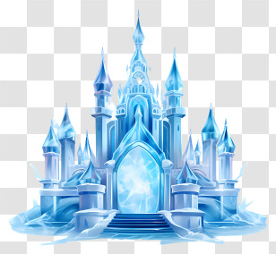 Ice Palace - Fantasy Ice Castle Illustration Transparent PNG