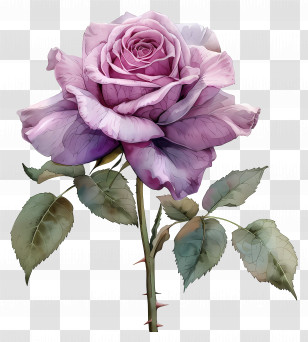 Watercolor Rose - Elegant Pink Rose Art Illustration Transparent PNG