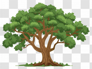 Big Tree - Green Tree Illustration In Nature Transparent PNG