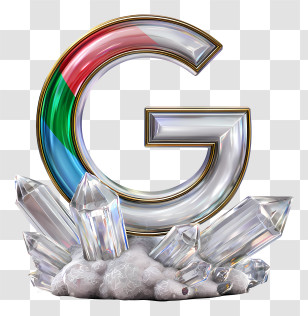 Google Logo - Crystal Letter G With Shiny Crystals Transparent PNG