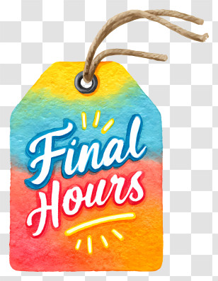 Final Hours - Final Hours Watercolor Tag Transparent PNG