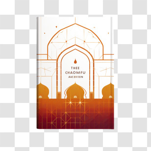 Book Cover Template - Book With Golden Arch Design Transparent PNG