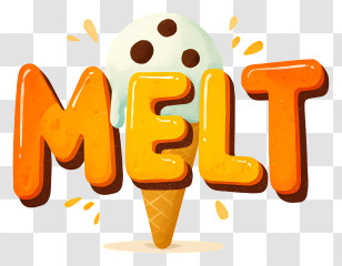 Melt Logo - MELT Ice Cream Text Transparent PNG
