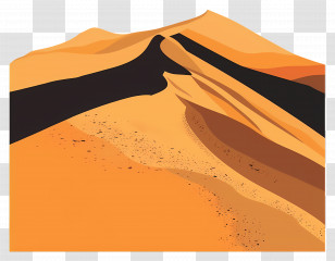 Desert Dunes - Golden Sand Desert Landscape Transparent PNG