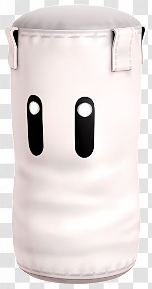 Sandbag - White Punching Bag With Eyes Transparent PNG