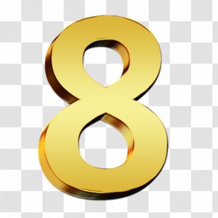 Yellow Number Symbol Brass Material Property - Metal Transparent PNG