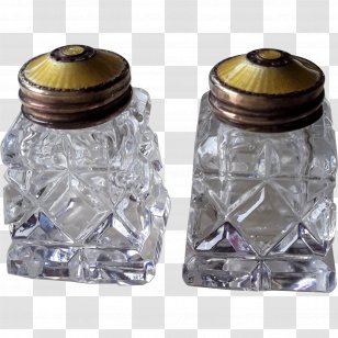 Glass Mason Jar Salt And Pepper Shakers Vitreous Enamel Antique - Bottle Transparent PNG