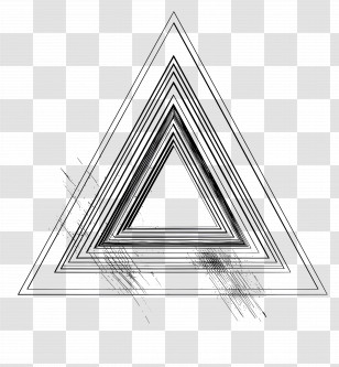 Triangle Outline - Abstract Geometric Triangle Design Transparent PNG