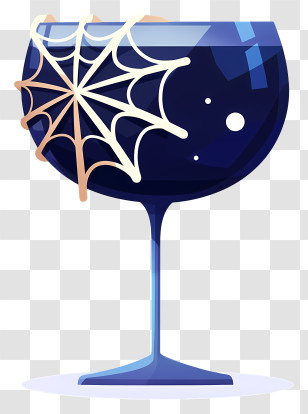 Halloween Cocktail - Spider Web Glass For Halloween Transparent PNG