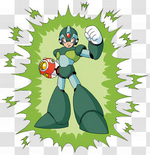 Mega Man X - Robot Hero In Action Transparent PNG