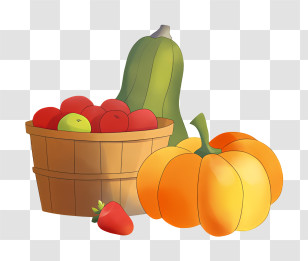 Basket Of Fruit - Basket Of Fruits And Vegetables Transparent PNG