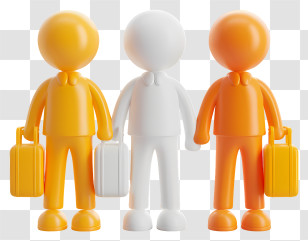 Job Offer - Business Figures With Suitcases Illustration Transparent PNG