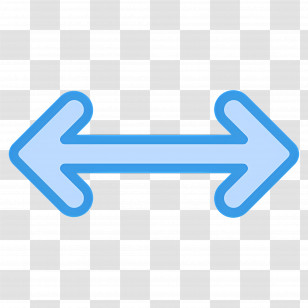 Double Arrow - Blue Bi-Directional Arrow Symbol Transparent PNG