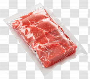 Frozen Meat Packet - Vacuum-Sealed Pack Of Fresh Red Meat Transparent PNG