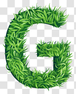 Letter G - Letter G Shaped From Grass Illustration Transparent PNG