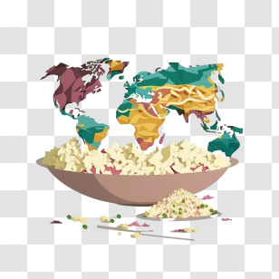 Food
 - World Map Made Of Food Transparent PNG