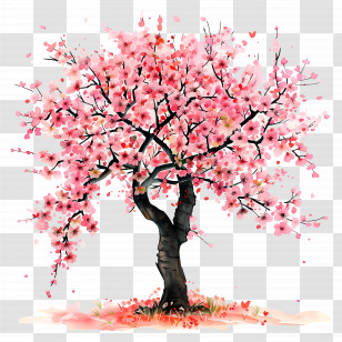 Cherry Blossom Tree - Beautiful Cherry Blossom Tree In Full Bloom Transparent PNG