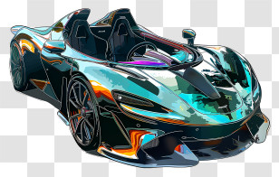 Mclaren Elva - Illustration Of A Luxury Sports Car Transparent PNG