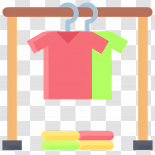 Hanging Cloth - Clothes Rack With Shirts And Towels Transparent PNG