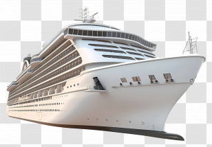 Cruise Ship Side View - Luxury Cruise Ship On Calm Ocean Transparent PNG