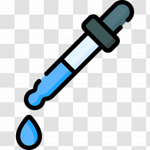 Eye Dropper Tool - Dropper Tool Icon With Blue Liquid Transparent PNG