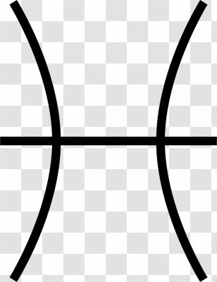Pisces Symbol Zodiac Clip Art - Monochrome Transparent PNG