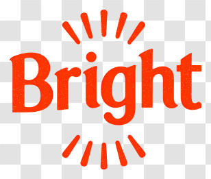 Bright Logo - Bright Red Text Transparent PNG
