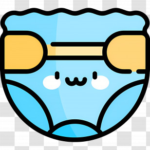Diaper - Cartoon Illustration Of Baby Diaper Transparent PNG