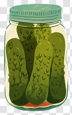 Cute Pickle - Jar Of Green Pickles Transparent PNG