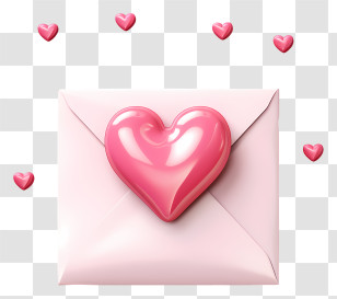 Letter - Heart-Enclosed Love Letter Transparent PNG