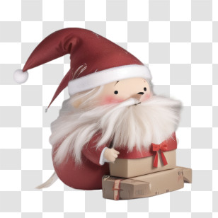 Christmas Gifts
 - Cute Santa Claus With Gifts Transparent PNG