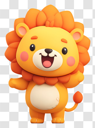 Lion Mascot - Cute Cartoon Lion Illustration Transparent PNG