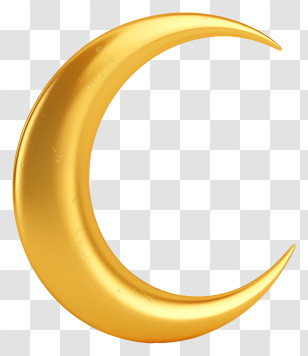 Crescent Moon - Golden Crescent Moon Illustration Transparent PNG