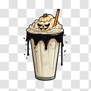 Halloween Milkshake - Pumpkin-Themed Milkshake For Halloween Transparent PNG