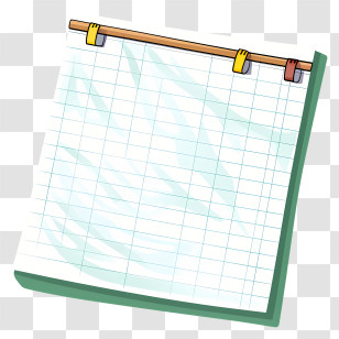 Doodle Style Paper Note Sticker - Grid Paper For Notes Transparent PNG