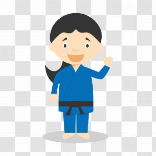 Cartoon Female Illustration - Frame - Blue Band Player Transparent PNG