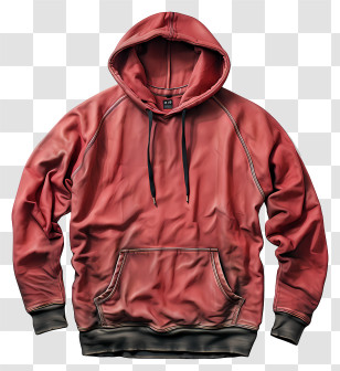 Hoodie - Red Hooded Sweatshirt Illustration Transparent PNG
