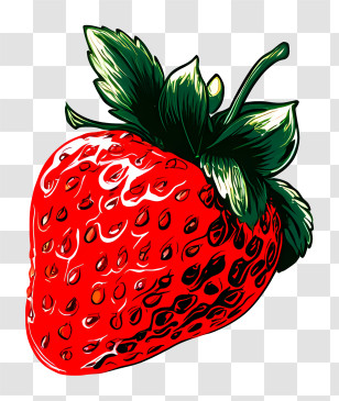 Strawberry Logo - Juicy Red Strawberry Transparent PNG